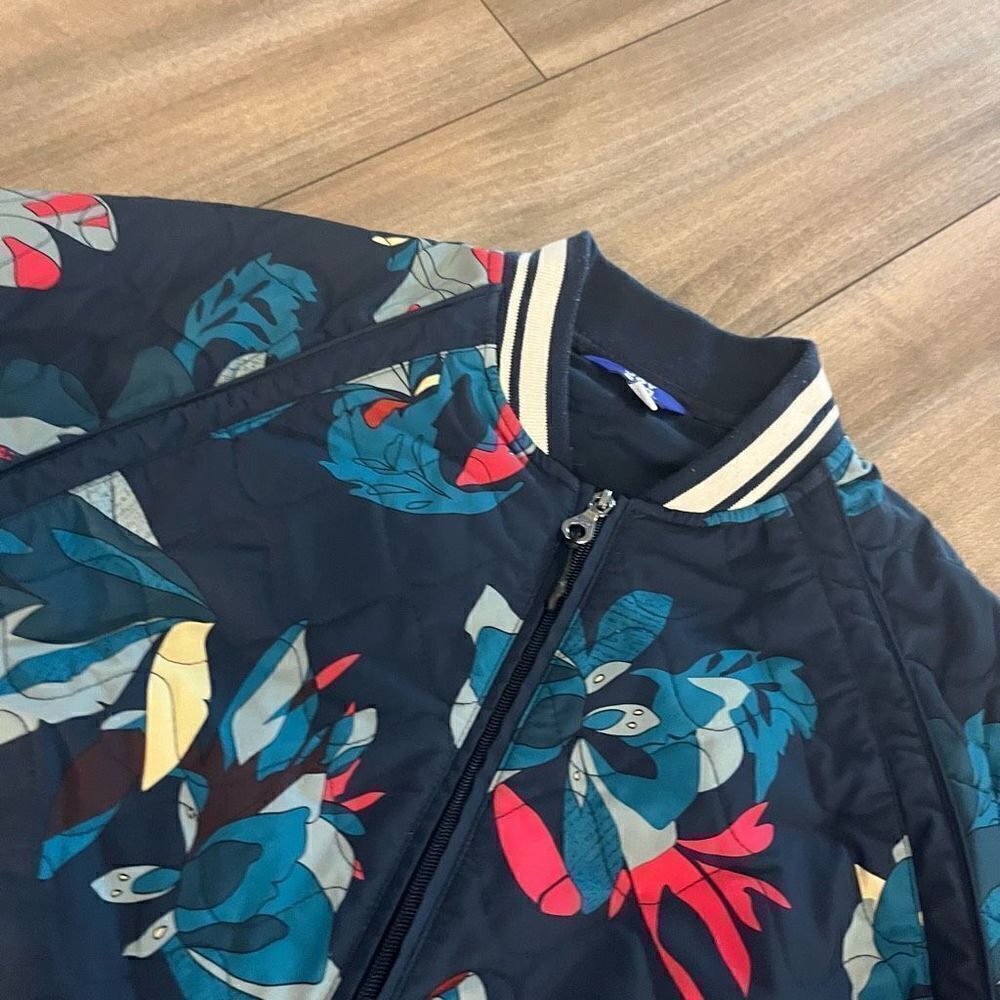 Joy Lab Blue Pattern Athletic Bomber Jacket Women… - image 2